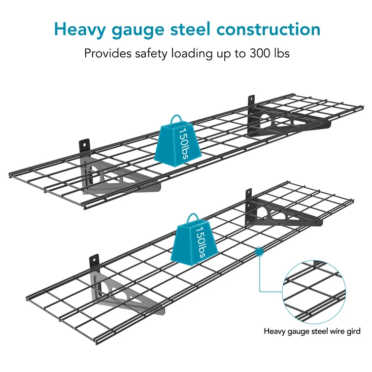 Wall Mounted Garage Storage Shelves<!-- --> <!-- -->(Set of 2)