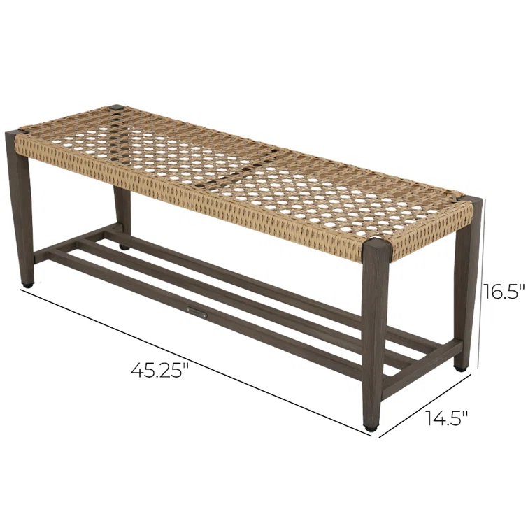 Nelida Wicker Outdoor Bench