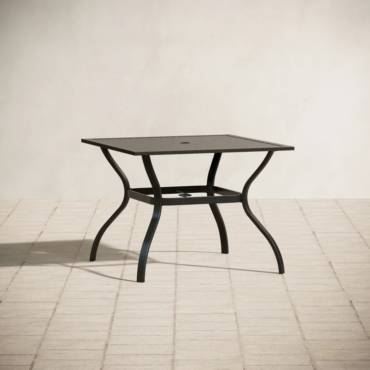 Alyah 4 - Person Square Outdoor Dining Set with Swivel Dining Chairs
