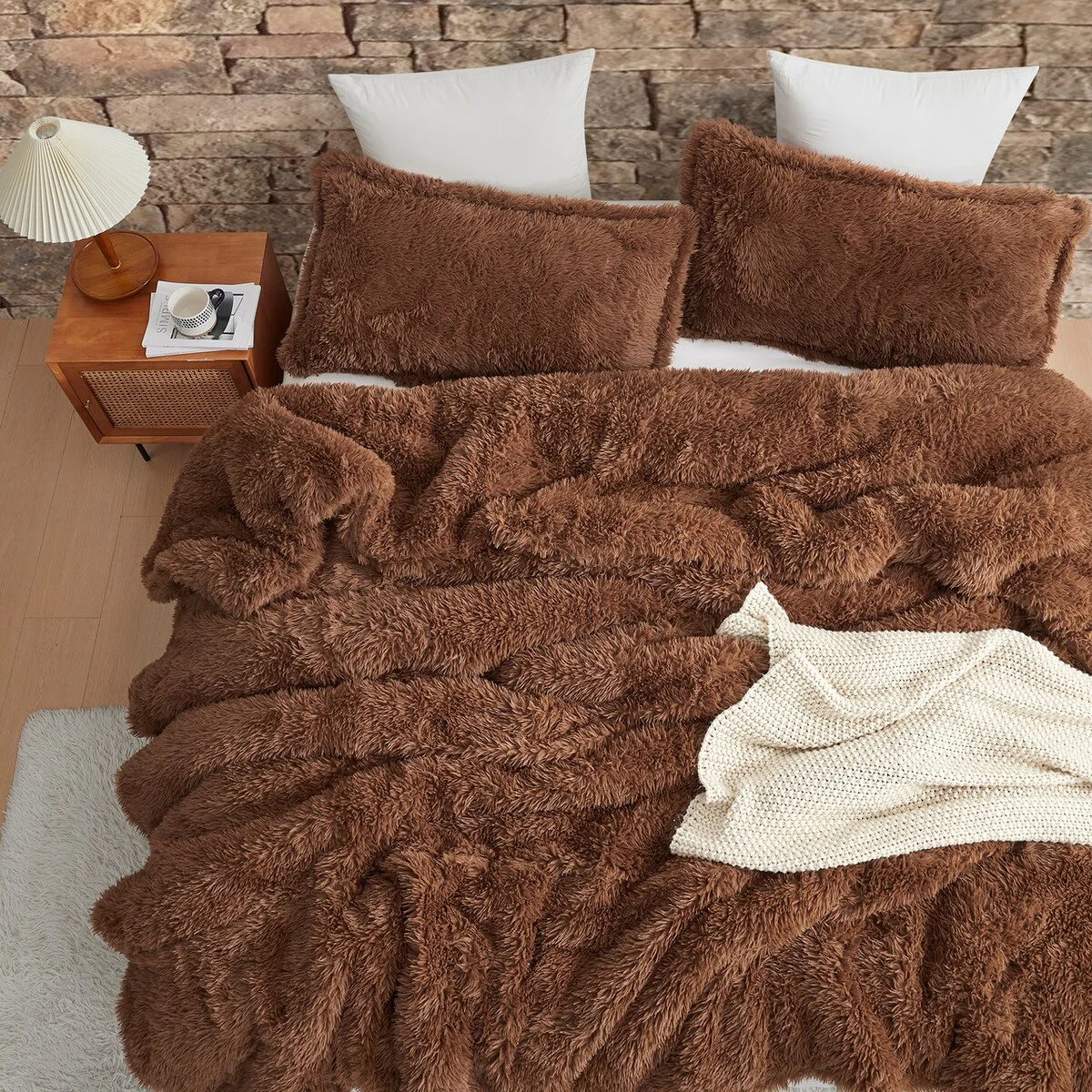 Lion Mane - Coma Inducer? Oversized Comforter Set - Golden Brown