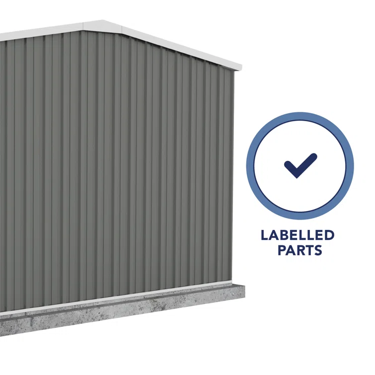 Utility 20 ft. W x 10 ft. D Metal Storage Shed