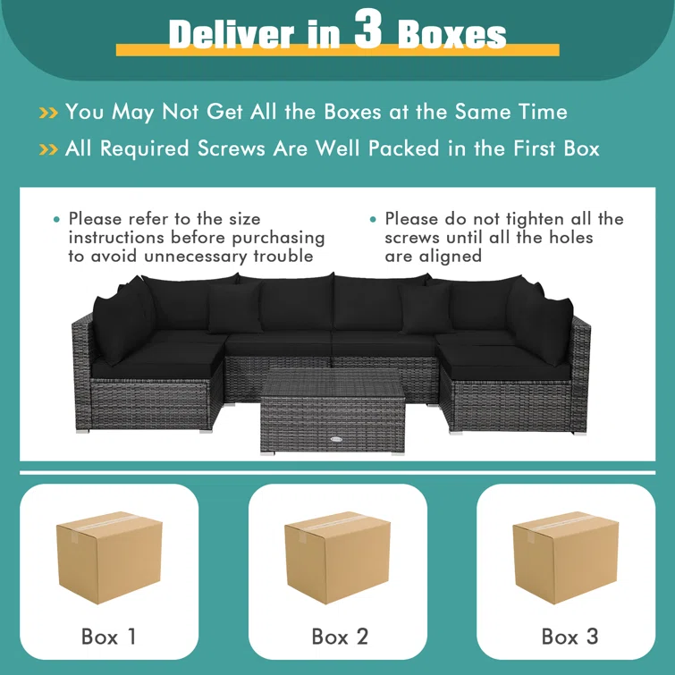 6 - Person Outdoor Seating Group with Cushions