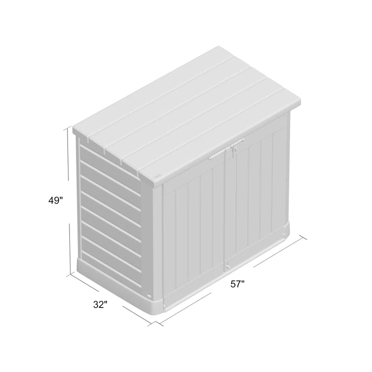Keter Store It Out MAX 4.8x2.7 ft. Durable Resin Outdoor Storage Shed With Floor and Double Doors for Garden Patio Furniture and Tools, Brown