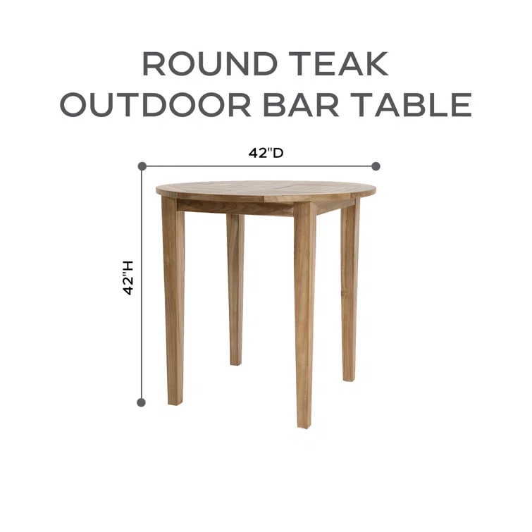 Huntington 4 - Person Round Teak Outdoor Dining Set with Cushions