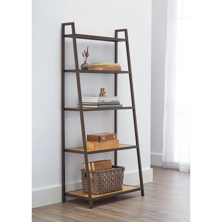 5-Tier Leaning Bamboo Rack