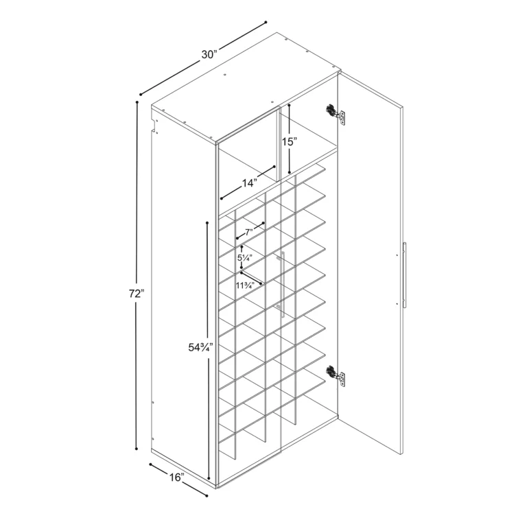 Single Storage Cabinet ( 72'' H x 30'' W x 16'' D)