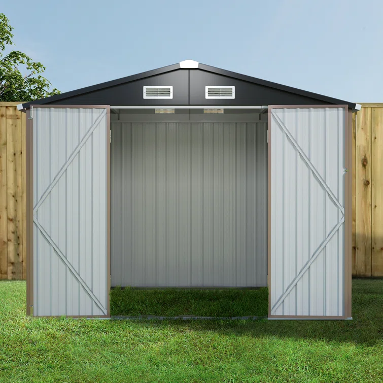 8 Ft. W X 6 Ft. D Metal Storage Shed