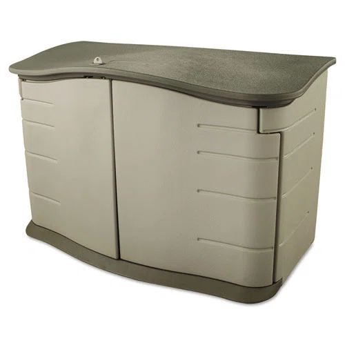 Home 4 ft. 7 in. W x 2 ft. 4 in. D Plastic Horizontal Garbage Shed