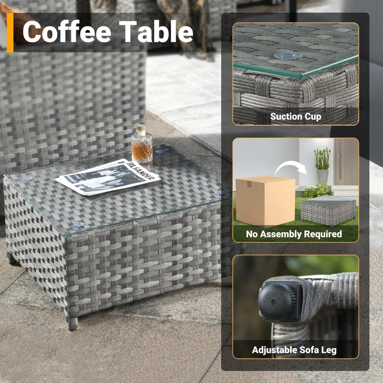 Cassville 6 - Person Outdoor Seating Group with Cushions