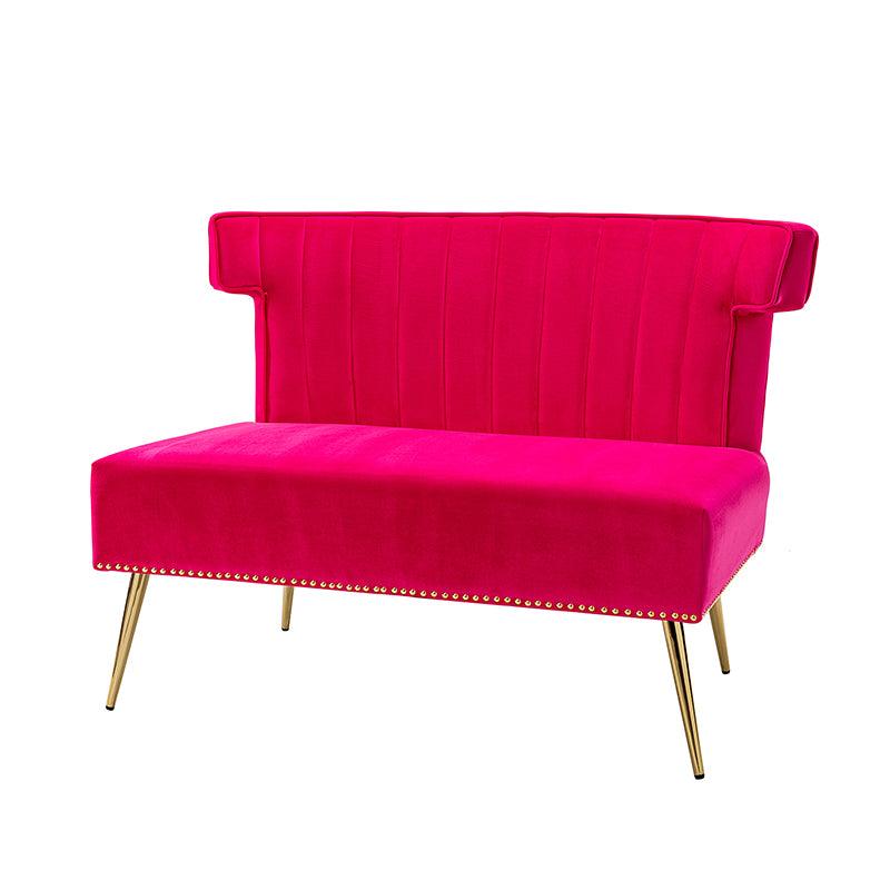 Megara Velvet Armless Wingback Loveseat