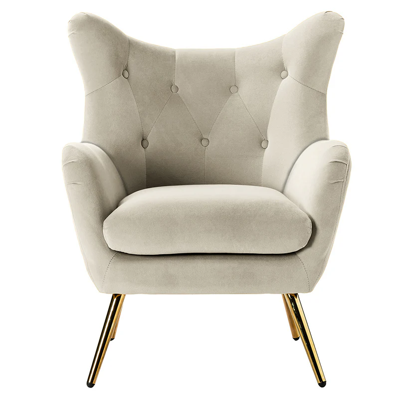 Isabelle Wingback Velvet Armchair