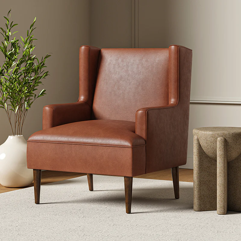 Gregor Vegan Leather Accent Chair