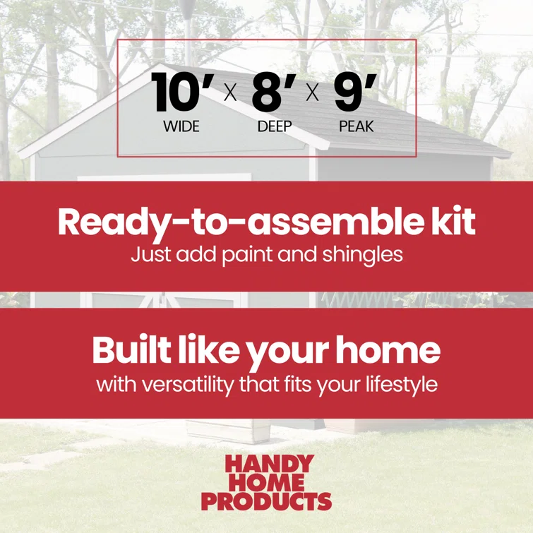 Rookwood 10 ft. W x 8 ft. D Wood Storage Shed With Floor