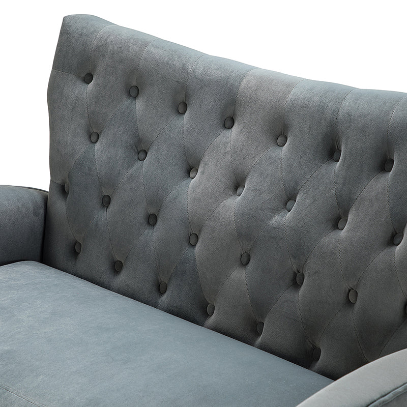 Amira Velvet 3-Piece Living Room Set