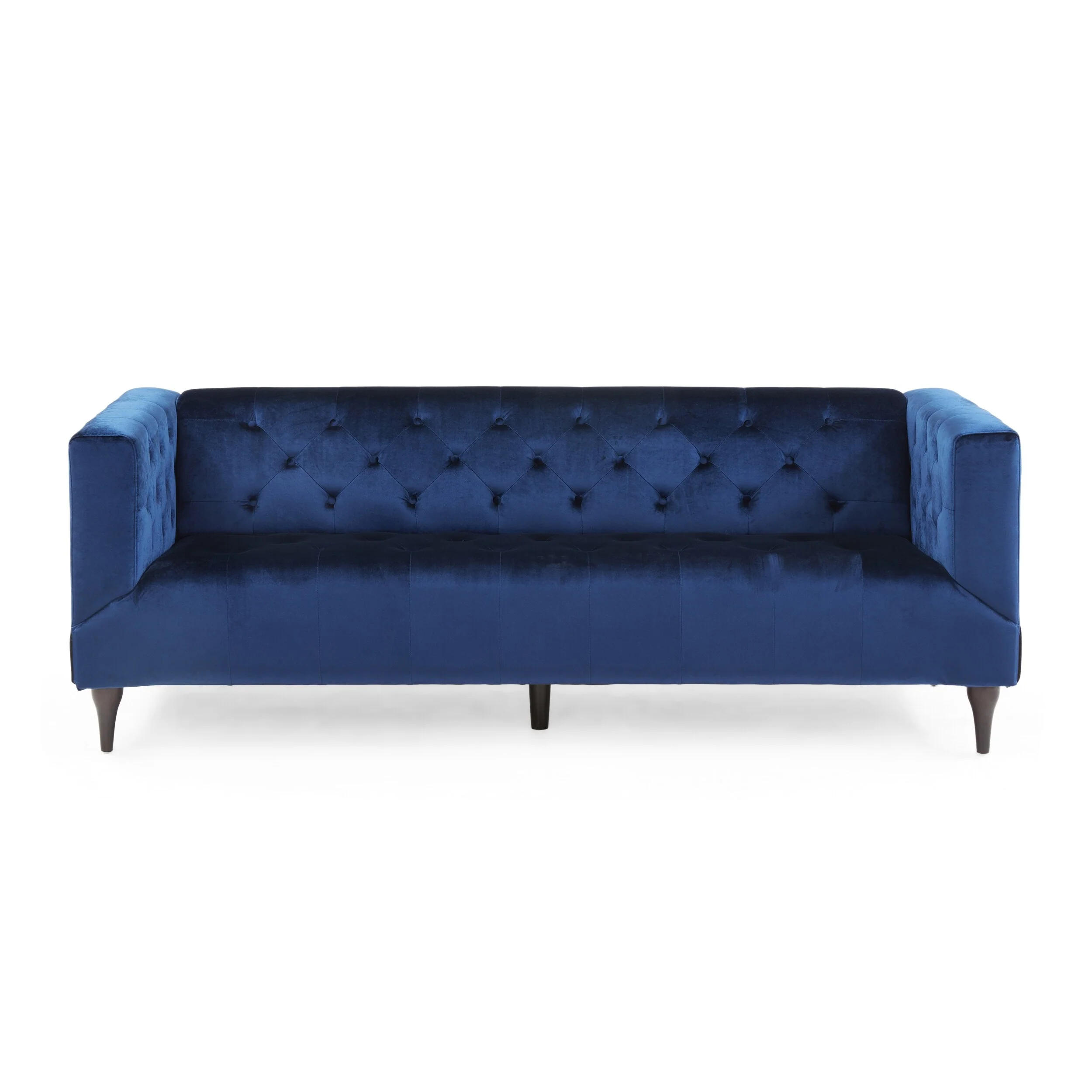 Loomis Contemporary Velvet 3-Seater Sofa by Christopher Knight Home
