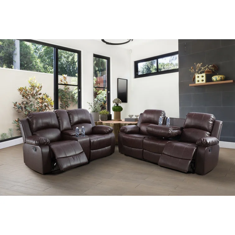 Develin 82'' Faux Leather Reclining Sofa