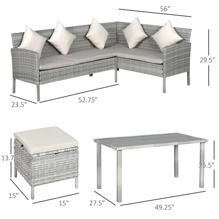 Ade 6 - Person Outdoor Seating Group with Cushions