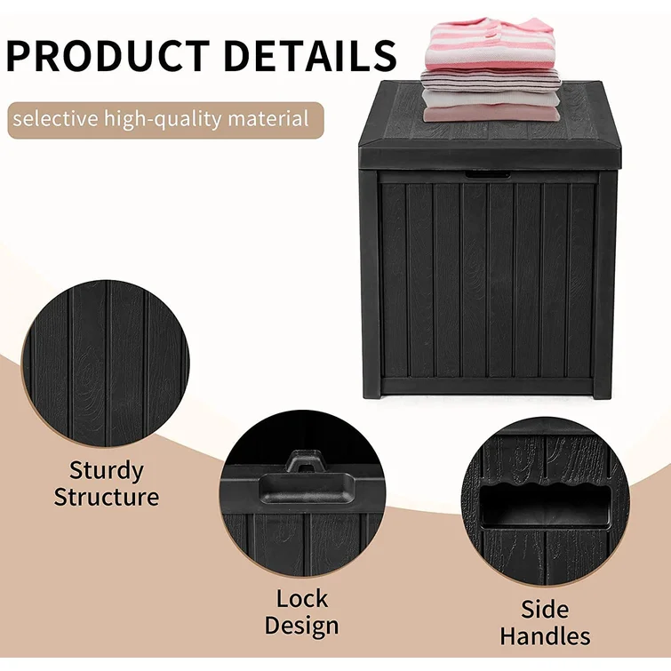 SUNCROWN 21.65'' W 50 Gallons Water Resistant Resin Deck Box