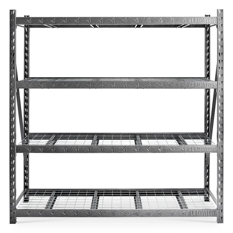 90" X 90" Heavy Duty Mega Rack With Four Adjustable Shelves