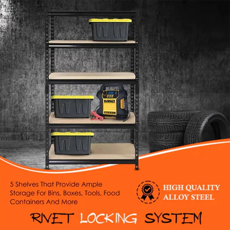 Steel Height -Adjustable Shelving Unit