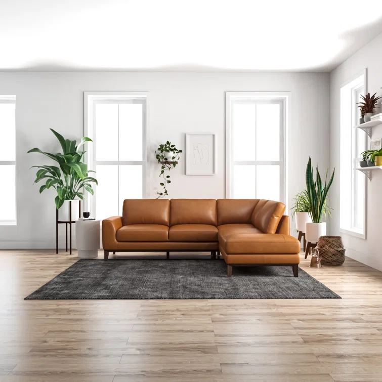 Talley 2 - Piece Leather Sectional