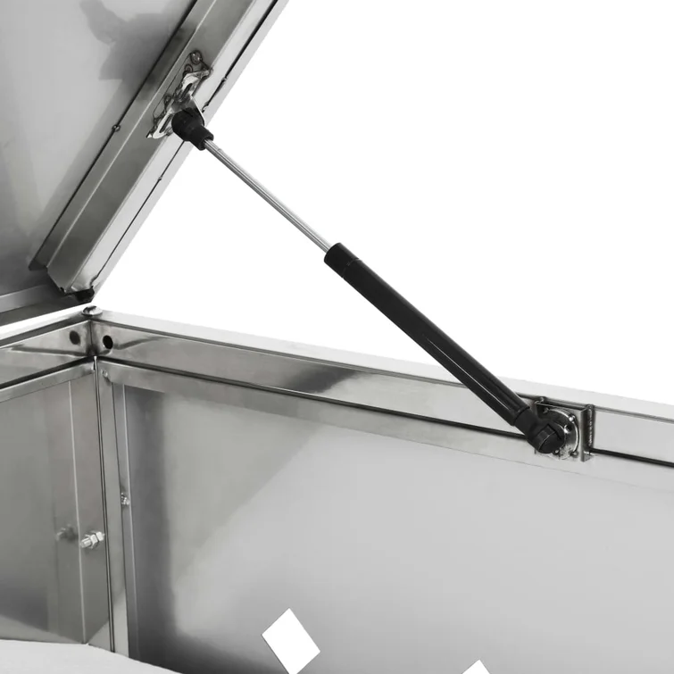 VidaXL Double Wheelie Bin Shed 63.4 gal Stainless Steel