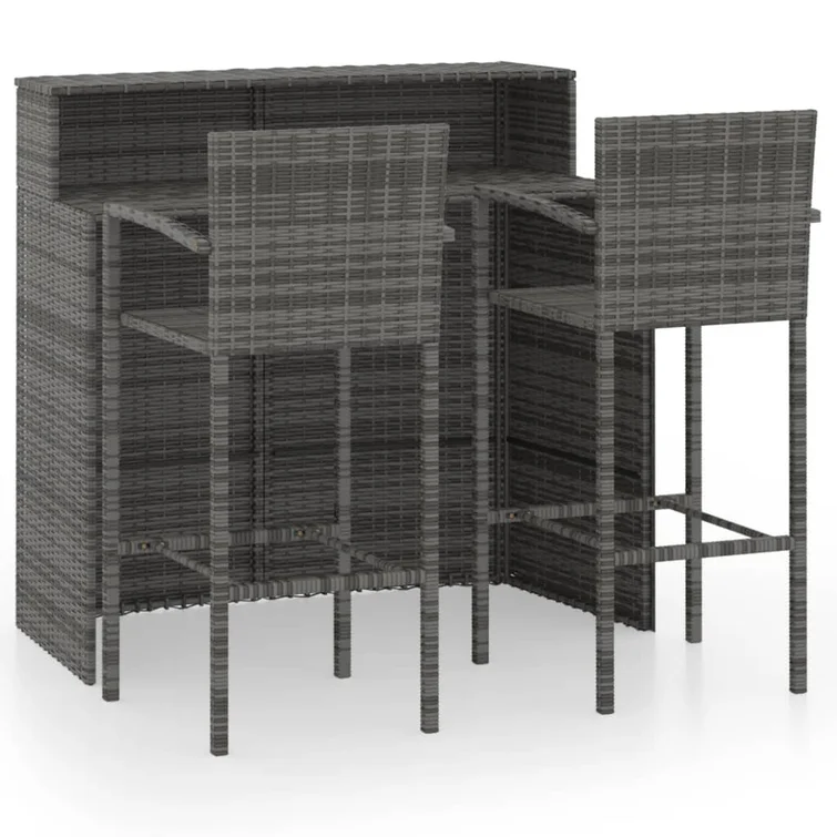 Patio Bar Set Bar Table and Stools Patio Furniture Set Conversation Set
