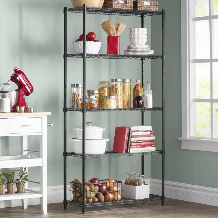 Wayfair Basics® Alexandrina 5-Tier Shelving Unit (72" H x 36" W x 14" D)