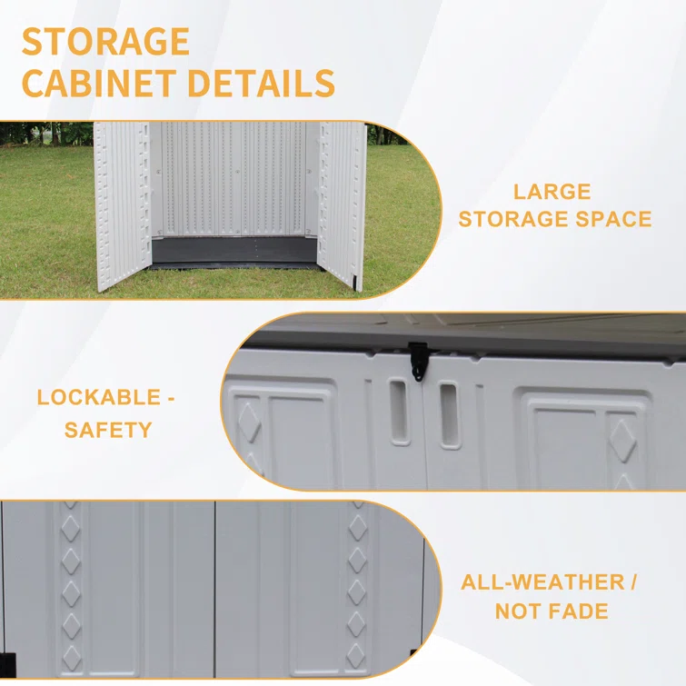 4 ft. W x 4 ft. D Metal Garbage Shed