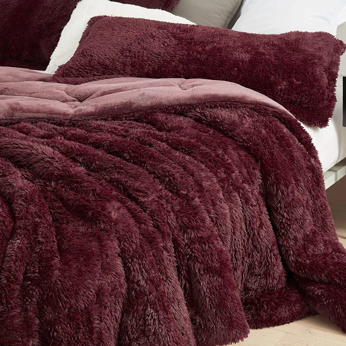 Puts This To Sleep? - Coma Inducer? Oversized Comforter Set - Burgundy