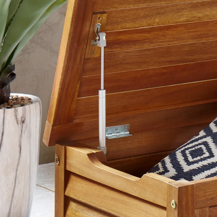 Beachcrest Home™ Anjenette 51.25'' W 78.87 Gallons Water Resistant Solid Wood Acacia Deck Box