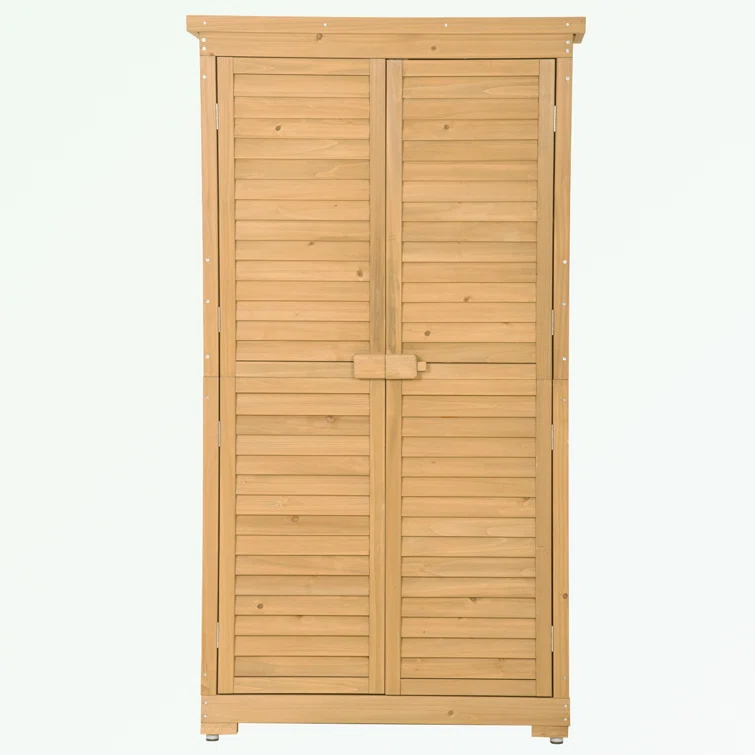 3 ft. W x 2 ft. D Solid Wood Vertical Tool Shed