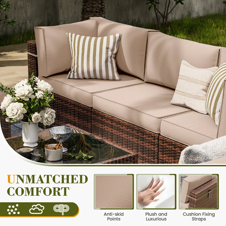 6 - Person Outdoor Seating Group with Cushions
