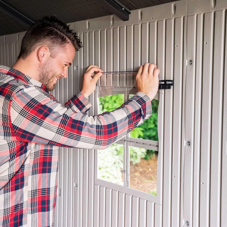 Lifetime 8 Ft. x 12.5 Ft. High-Density Polyethylene (Plastic) Outdoor Storage Shed with Steel-Reinforced Construction