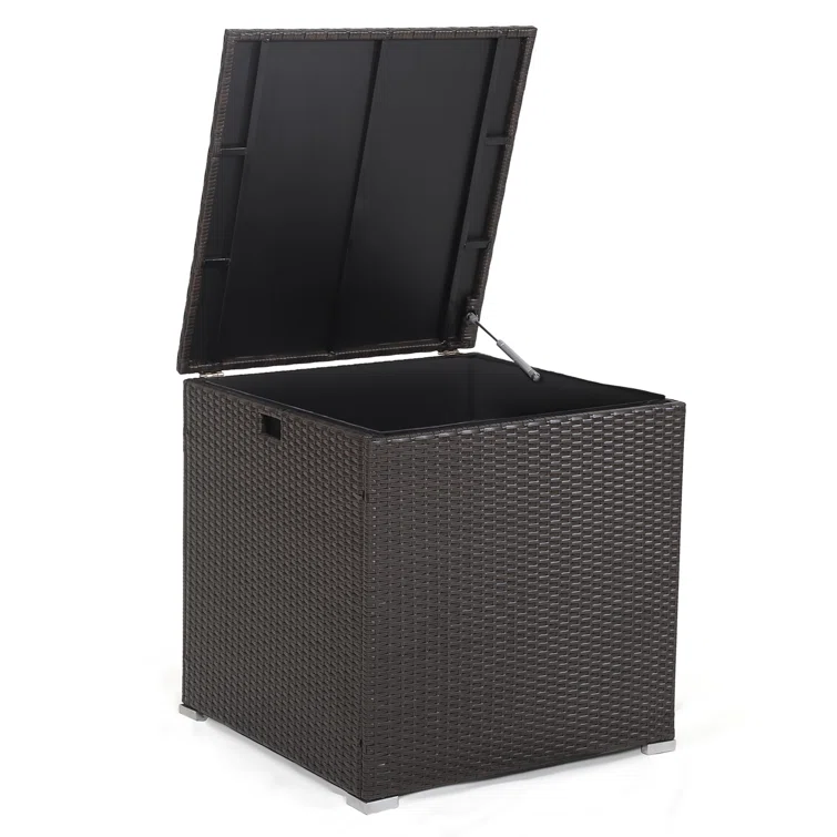 Costway 27.5'' W 72 Gallons Deck Box in Brown