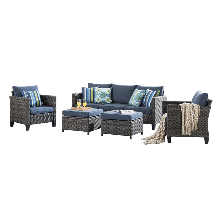 Allcot 5 - Person Outdoor Seating Group with Cushions
