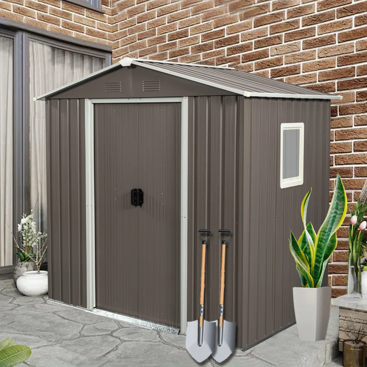 Galvanized Steel and Aluminum Vertical Storage Shed
