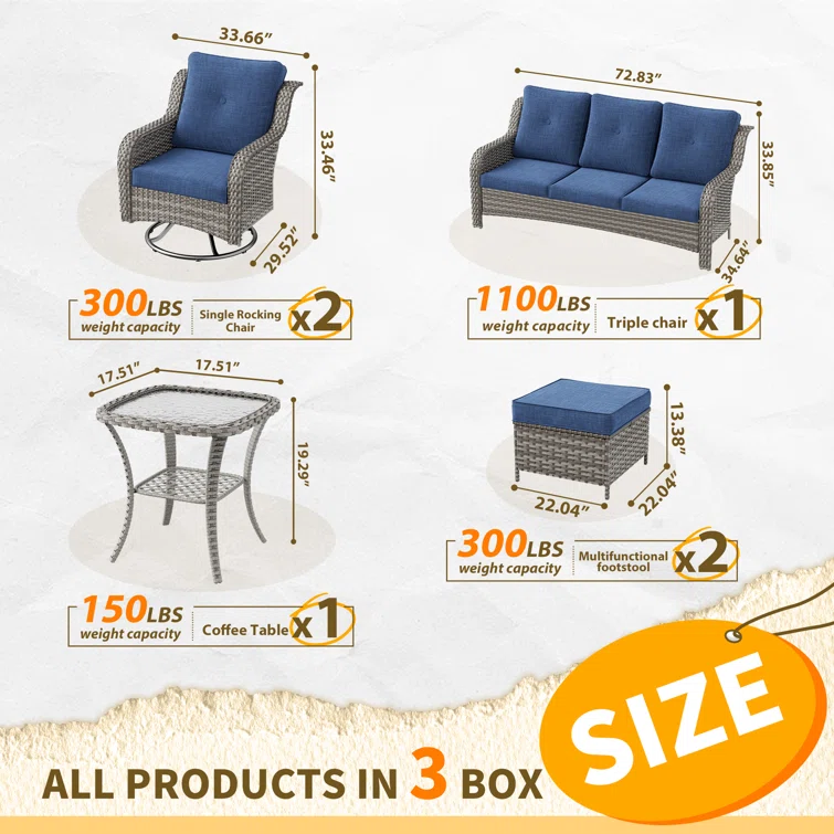 Jeri 5 - Person Outdoor Seating Group with Cushions
