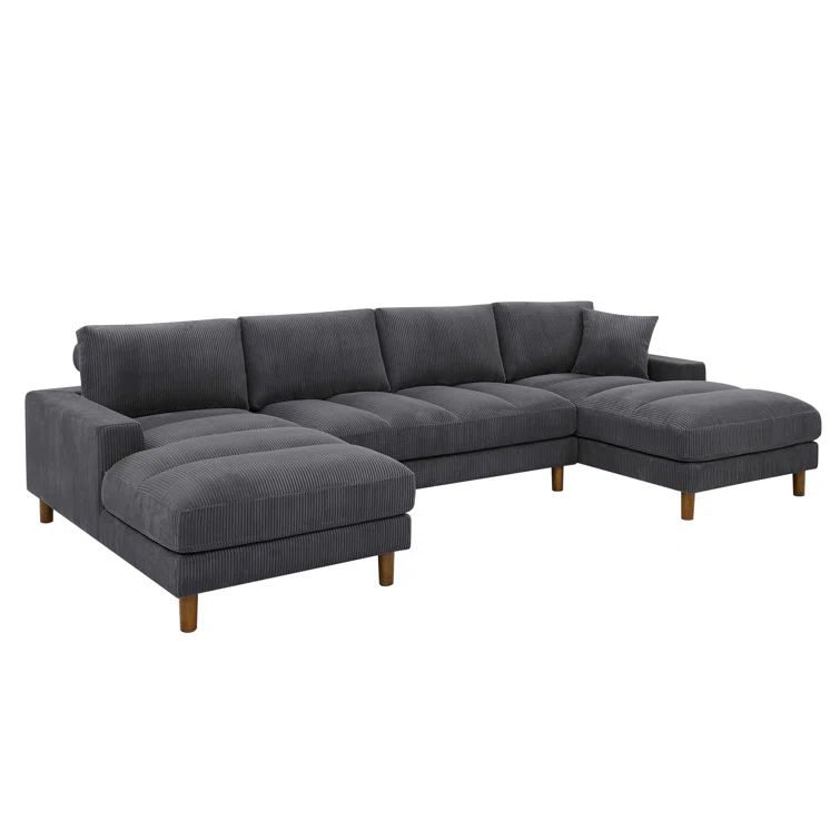Sanner 3 - Piece Corduroy Sectional