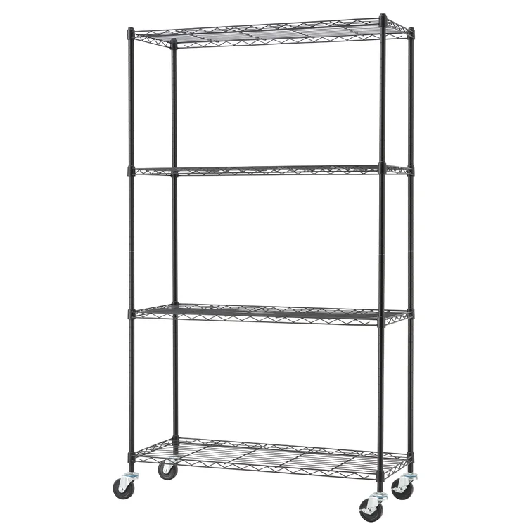 Kennedii 36'' W Stainless Steel Shelving Unit with Wheels