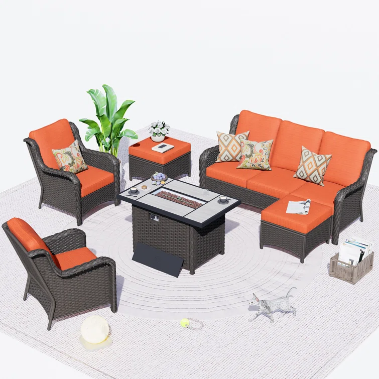 Tommy 5 - Person Outdoor Seating Group with Cushions