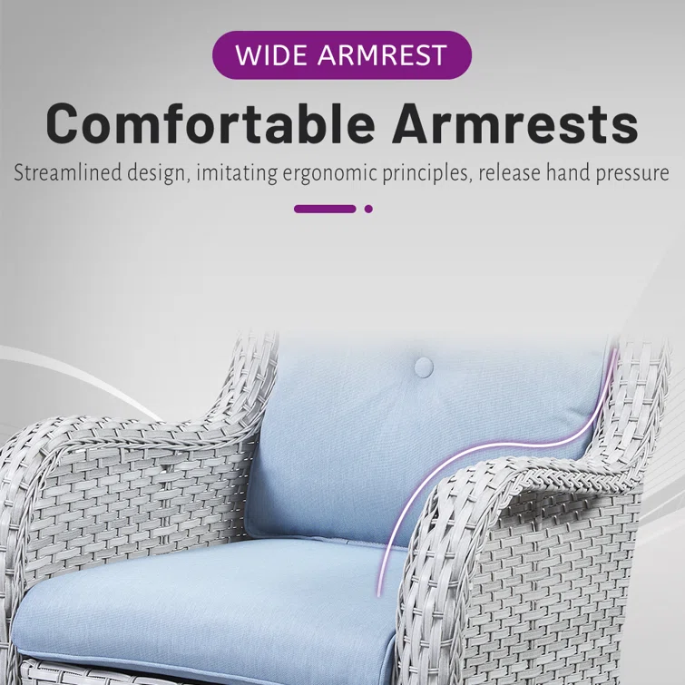 5 - Person Outdoor Seating Group with Cushions