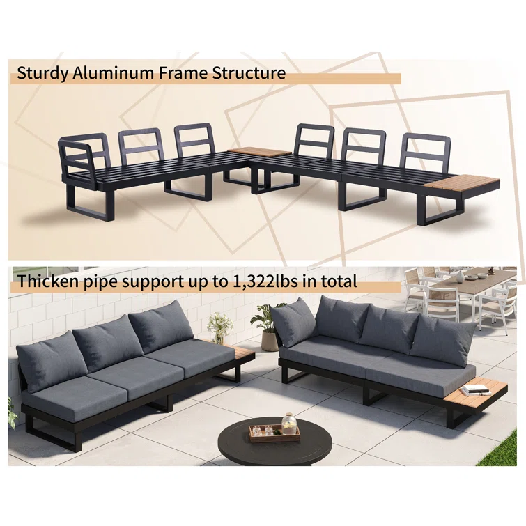 Simeko 6 - Person Outdoor Seating Group with Cushions