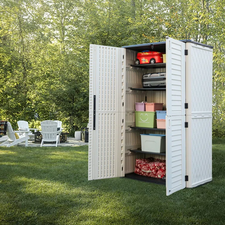 Outdoor Weather Resistance 4 ft. 2 in. W x 2 ft. 5 in. D Resin Vertical Tool Shed