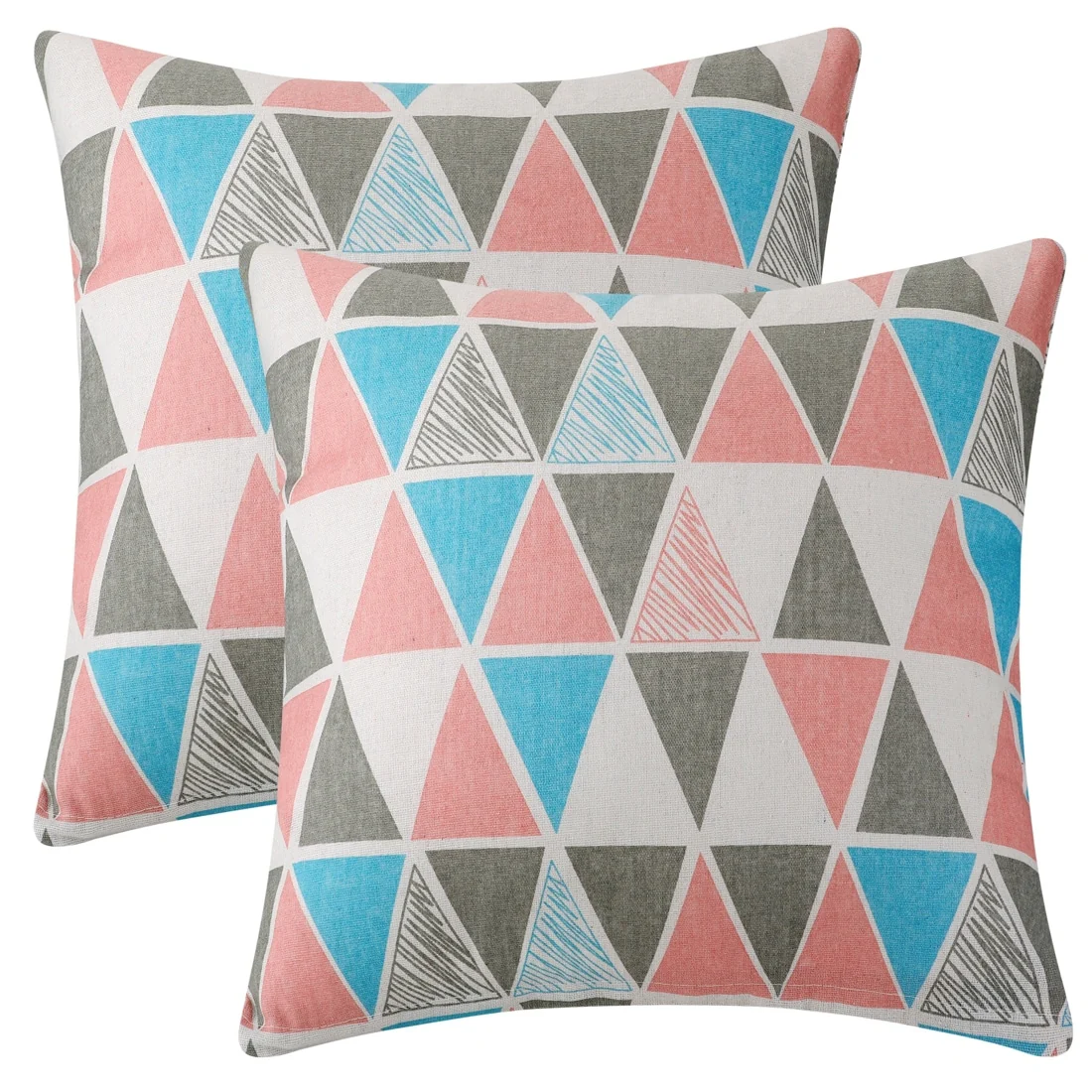 Set of 2 Printing Pillow Cover Soft Throw Pillow Covers for Home Decor Living Room