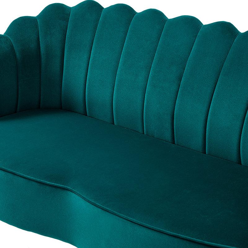 Ariel 3-Piece Scalloped Velvet Living Room Set