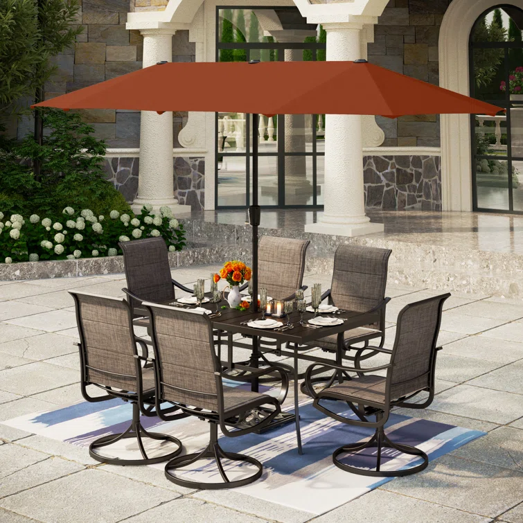 Alyah 6 - Person Rectangular Outdoor Dining Set