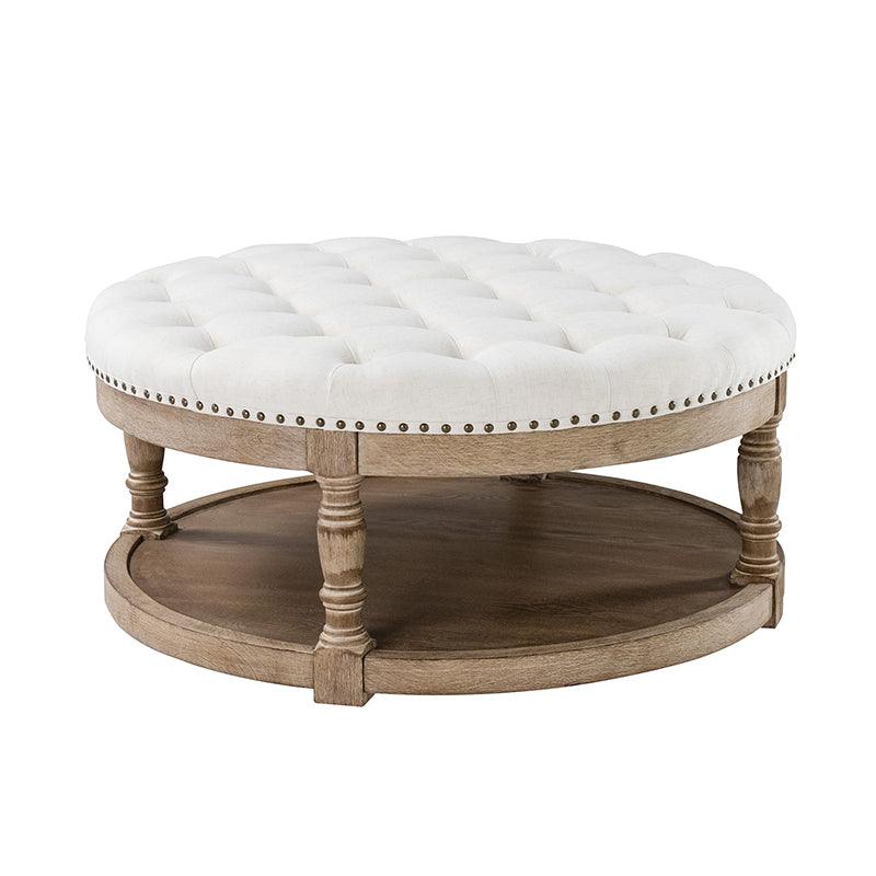 Danilynn Tufted Round Cocktail Ottoman Coffee Table