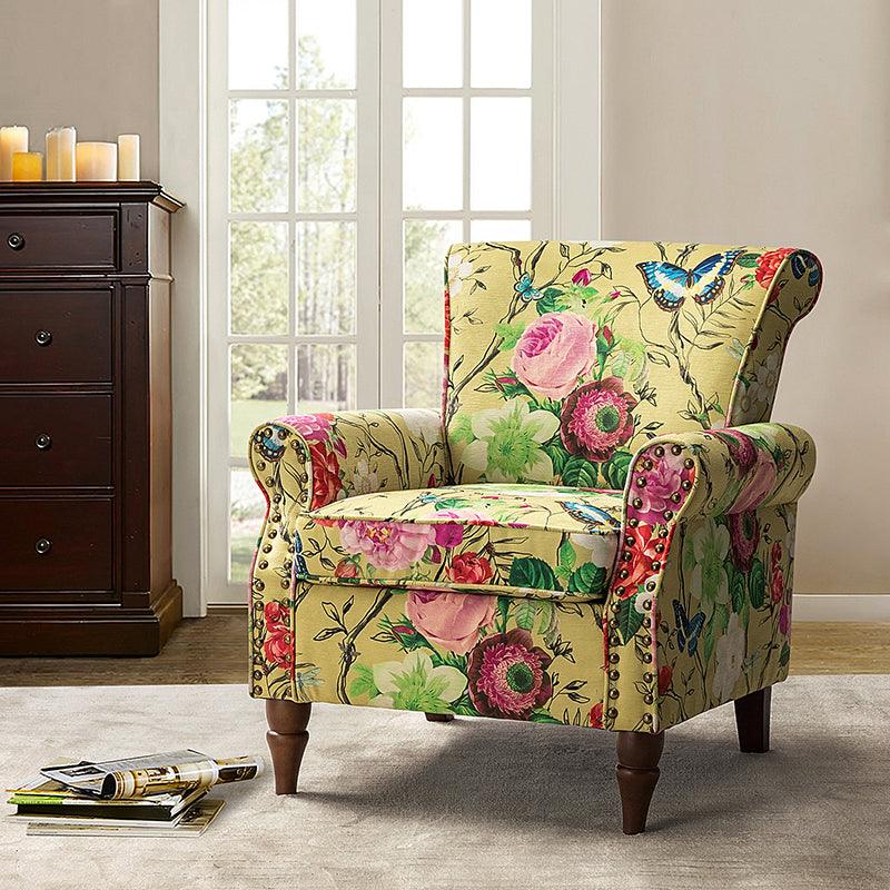 Artemisa Modern Floral Pattern Upholstered Armchair