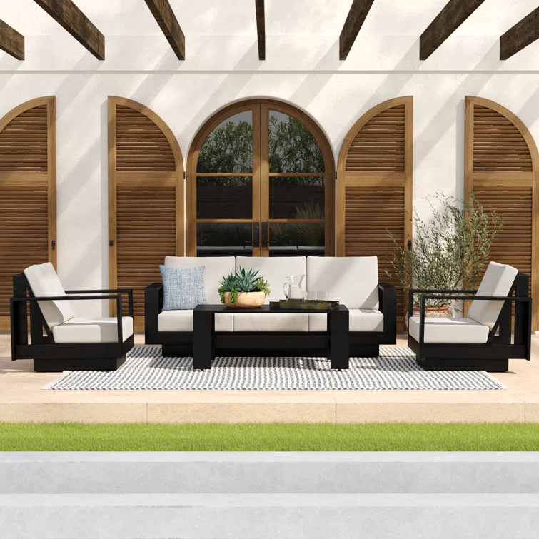 Sterling 4-Piece Outdoor Seating Group with Sunbrella Cushions